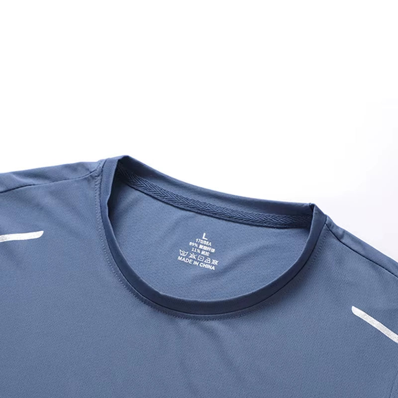 Men'S Running Quick Drying T-Shirts Breathable Hiking Fishing Tees Soft Elasticity Outdoor Sports Short Shirt Summer